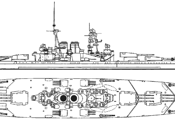 Корабль СССР Sovetsky Soyuz [Project 23 Battleship} (1939) - чертежи, габариты, рисунки
